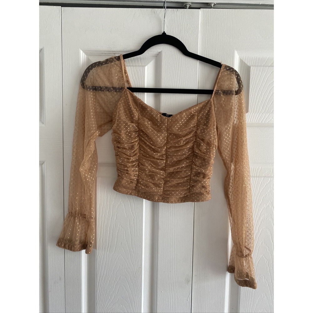 Willow Womens XS Ethereal Top Sheer‎ Sleeve Coquette Victorian Feminine